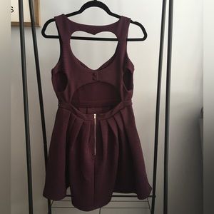 Poof Couture Plum Dress, Large